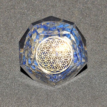 Orgone Lapis Lazuli Flower Of Life Healing Dodecahedron