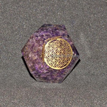 Orgone Amethyst  Flower Of Life Healing Dodecahedron