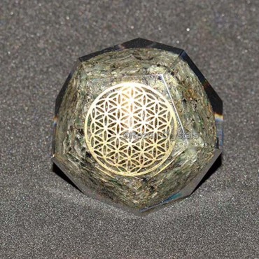 Orgone Green Aventurine Flower Of Life Healing Dodecahedron