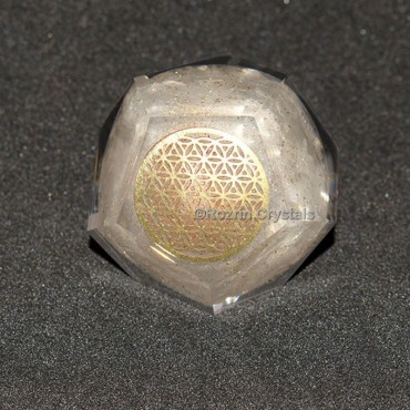 Orgone Crystal Quartz  Flower Of Life Healing Dodecahedron