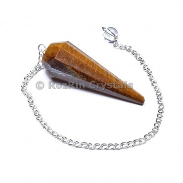 Tiger Eye 12 Faceted Pendulums