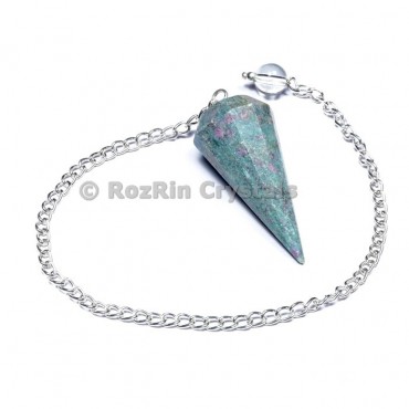 Ruby Fuchsite 12 Faceted Pendulums