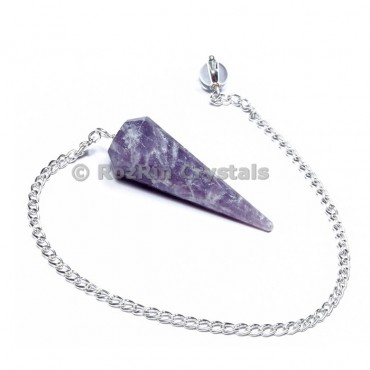 Lepidolite 12 Faceted Pendulums