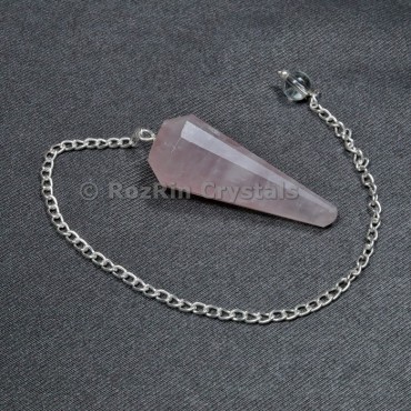 Rose Quartz  12 Faceted Pendulums