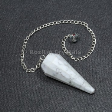 Howlite 12 Faceted Pendulums