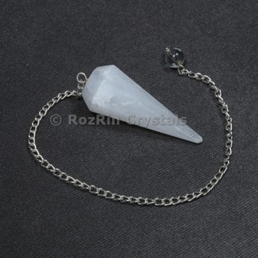 Selenite 12 Faceted Pendulums