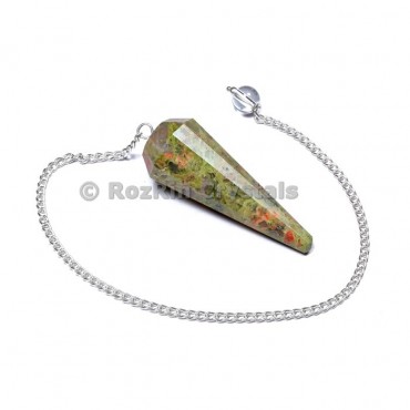 Unakite  12 Faceted Pendulums