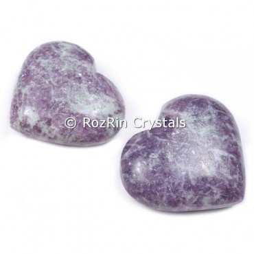 Lepidolite Puffy Heart