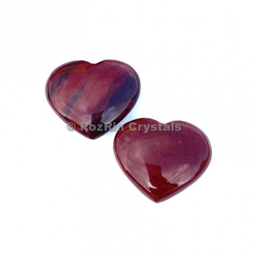 Red Jasper Puffy Heart