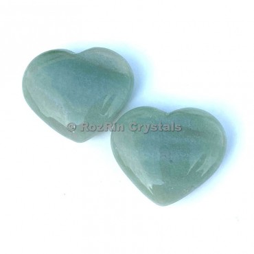 Green Aventurine Puffy Heart