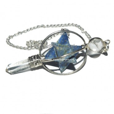 Lapis Lazuli Merkaba Star Pencil Pendulums