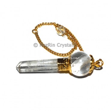 Crystal Quartz Pencil Ball Pendulums