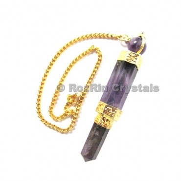 Amethyst 3pcs Pendulum with Gold Chain