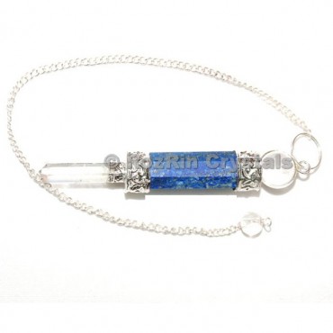 Lapis Lazuli 3pcs Pendulums with Silver Chain