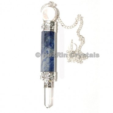 Sodalite 3pcs Pendulums with Silver chain