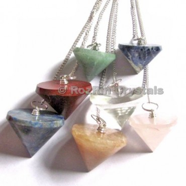 Mix Gemstone Conical Pendulums