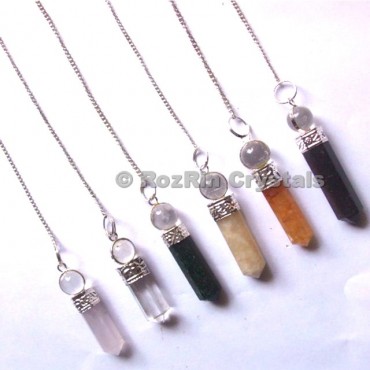 Mix Crystals 2pcs Point Pendulums