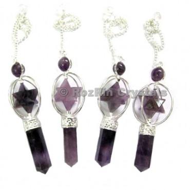 Amethyst Markaba 3pcs Star Pendulums