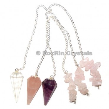 RAC 12 faceted Healing Pendulums 3pcs Set