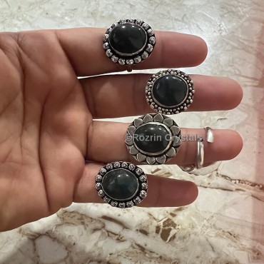 Blood Stone Adjustable Ring