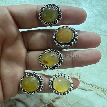 Yellow Carnelian Adjustable Ring