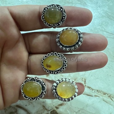 Yellow Carnelian Adjustable Ring