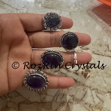 Amethyst  Adjustable Ring