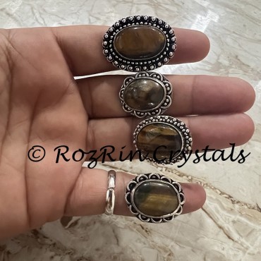 Tiger Eye  Adjustable Ring