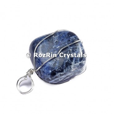 Sodalite Silver Wire Wrap pendent