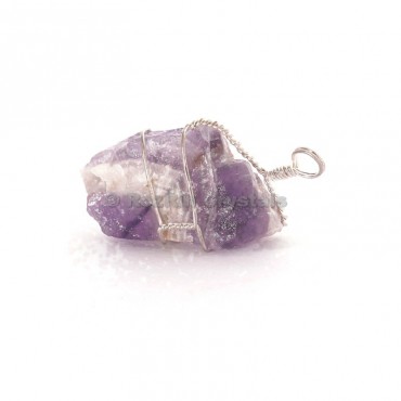 Amethyst Raw Wrap Pendants