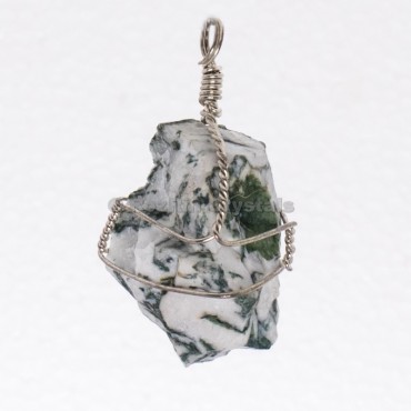 Tree Agate Raw Wrap Pendants