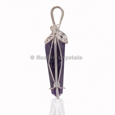 Amethyst Double Point Chokoreiki Wrap Pendants