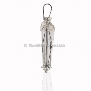 Crystal Quartz Double Point Chokoreiki wrap Pendants