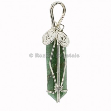 Green Aventurine Double Point Chokoreiki Pendants